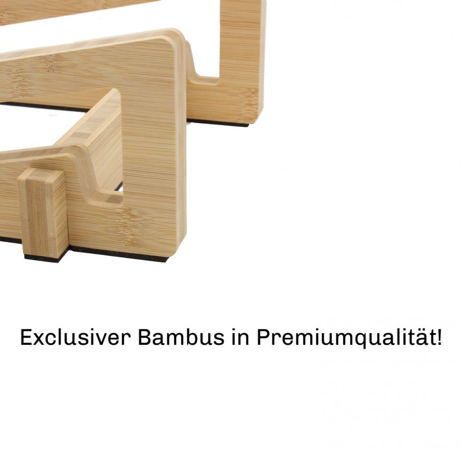 Laptop Ständer aus Bambus | Ergonomischer Laptopständer |10-17 Zoll